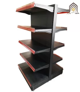 شلف دوطرفه فروشگاه هایپرمارکت سامان انبار شرق طوس مشبک - 1
